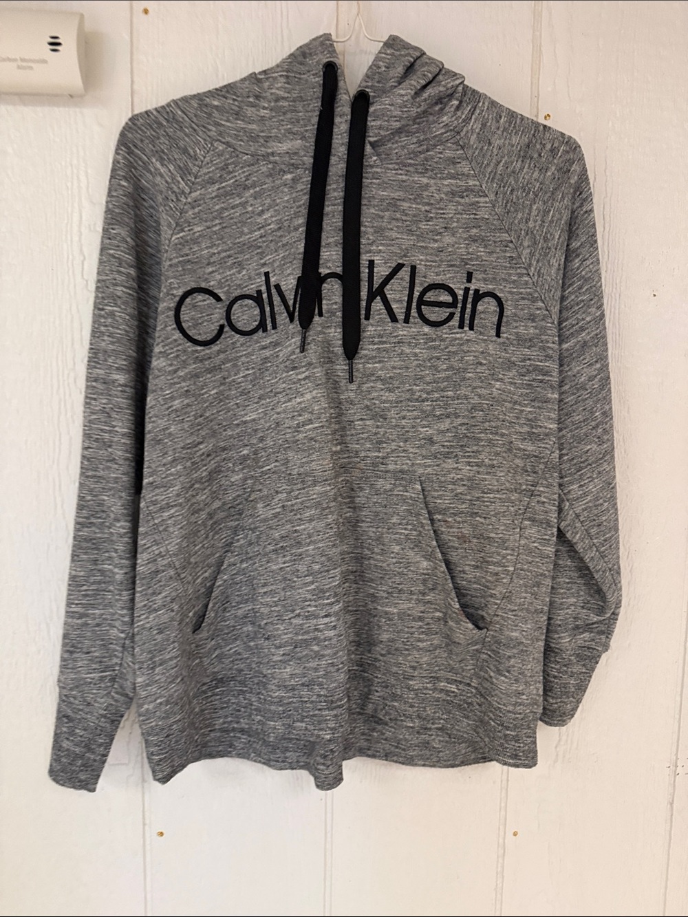 Calvin Klein Men’s Gray Logo Hoodie Sweatshirt
